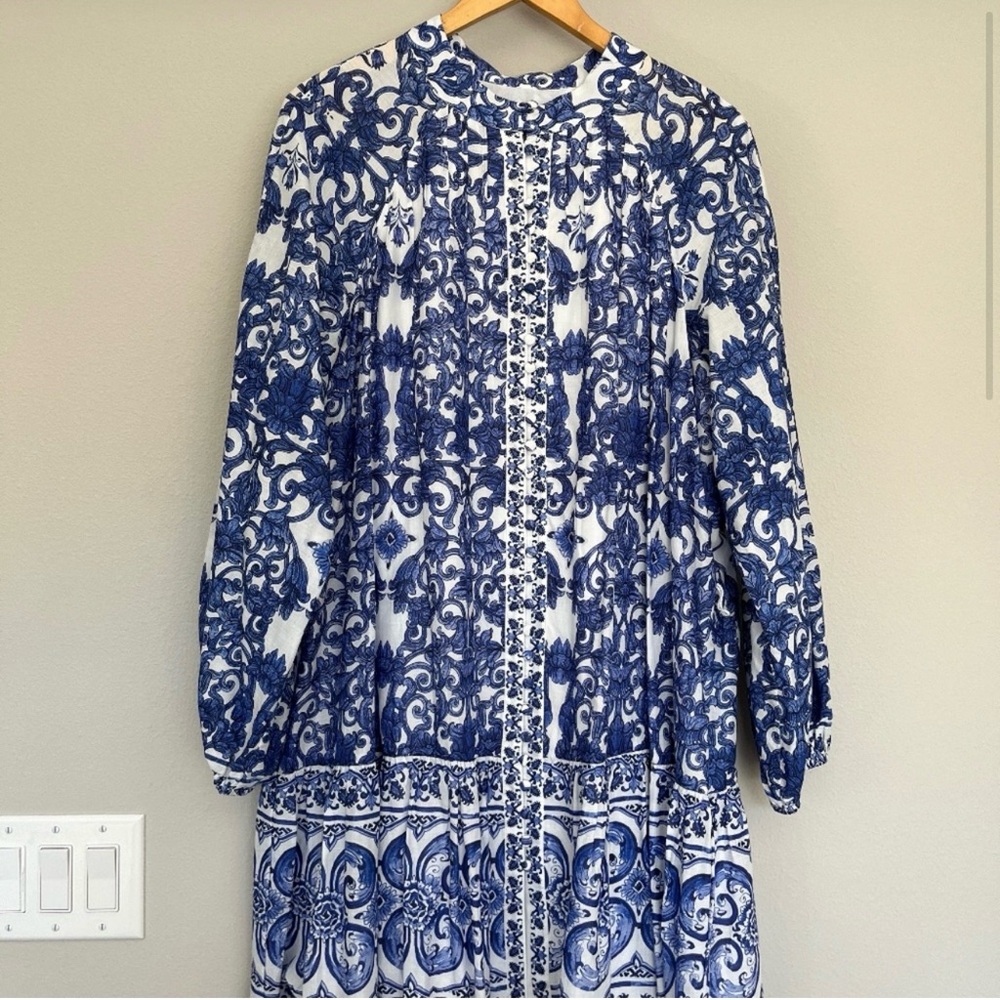 Antonio Melani Brynn dress blue & white